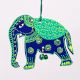 Handmade Wooden Elephant Christmas Hanging - Blue-Green, Red-Yellow, Sky Blue-Orange, Pink-Green