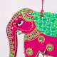 Handmade Wooden Elephant Christmas Hanging - Blue-Green, Red-Yellow, Sky Blue-Orange, Pink-Green
