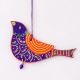 Handmade Wooden Bird Christmas Hanging for Home Decor - Red, Purple, Green, Blue