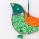 Handmade Wooden Bird Christmas Hanging for Home Decor - Red, Purple, Green, Blue