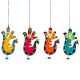 Handmade Wooden Peacock Christmas Hanging - Blue-Green, Yellow-Blue, Orange-Purple, Pink-Green