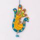 Handmade Wooden Peacock Christmas Hanging - Blue-Green, Yellow-Blue, Orange-Purple, Pink-Green