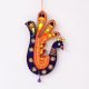 Handmade Wooden Peacock Christmas Hanging - Blue-Green, Yellow-Blue, Orange-Purple, Pink-Green