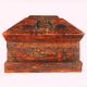Handmade Wooden Box with Dragon & Buddha Motifs | Hand-Painted Storage Chest