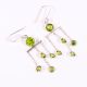Handmade 925 Sterling Silver Dangle Earrings with Peridot Gemstone