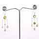 Handmade 925 Sterling Silver Dangle Earrings with Peridot Gemstone