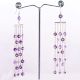 Handmade 925 Sterling Silver Long Chain Dangle Earrings with Amethyst