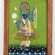 Traditional Paper Painting of Lord Krishna in Wooden Frame