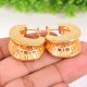 Brass Designer Hoop Earrings for Women with 22k Gold Plating Gift Jewelry