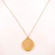 Spiritual Jain Mahaveer Medallion Necklace in Brass with 22k Gold Plating