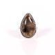 Handmade Silver Plated Ring with Pear Shaped Labradorite Gemstone for Women