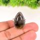 Handmade Silver Plated Ring with Pear Shaped Labradorite Gemstone for Women