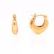 Minimalist Hoop Earrings with 18k Gold Plating Handmade Brass Jewelry