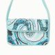 Luxury Handmade Beaded Shoulder Bag Blue Abstract Pattern with Sequins