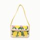 Handmade Beaded Shoulder Bag Lemon Fruit Design Summer Tote Purse for Women