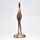 Vintage Brass Bird with Long Beak and Legs Crane in 20th Century English Art