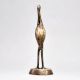 Vintage Brass Bird with Long Beak and Legs Crane in 20th Century English Art