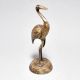Vintage Brass Bird with Long Beak and Legs Crane in 20th Century English Art