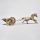Antique Brass Horse-Drawn Chariot