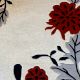 Modern Red Flower Wool Rug