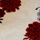 Modern Red Flower Wool Rug