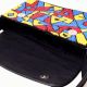 Handmade Beaded Shoulder Bag Multicolor Geometric Pattern Black Strap Women Handbag