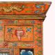 Hand Painted Wooden Almirah with Buddha Motifs and Antique Finish
