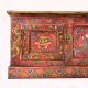 Handmade Wooden Painted Storage Box with Fish Motifs and Floral Artwork