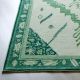 Green Medallion Wool Rug
