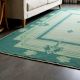 Teal Medallion Wool Rug