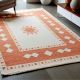 Geometric Terracotta Wool Carpet