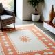 Geometric Terracotta Wool Carpet