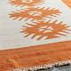 Hand Knotted Minimalist Orange Rug