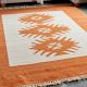 Hand Knotted Minimalist Orange Rug