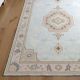 Handknotted Cream Oushak Wool Rug