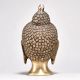 Elegant Brass Lord Buddha Head Sculpture
