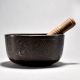 Buddha Floral Carved Tibetan Singing Om Bowl with Wooden Striker