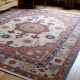 Handmade Ivory Oushak Wool Rug