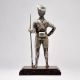 Handcrafted Vintage Soldier Figurine with Wooden Base