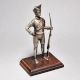 Handcrafted Vintage Soldier Figurine with Wooden Base