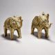 Handcrafted Elephant Figurines Dhokra Art Home Decor (Set of 2)