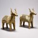 Handmade Metal Dhokra Deer Statue in Pair