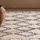 New Moroccon Design Handmade White Rug