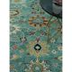 Teal And Yellow Modern Oushak Rug
