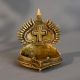 Vintage Brass South Indian Cross Design Pooja Diya Lamp