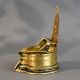 Traditional Brass South Indian Pooja Diya with Antique Finish