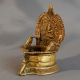 Indian Traditional Handmade Brass South Indian Vintage Pooja Diya Lamp