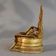 Indian Traditional Handmade Brass South Indian Vintage Pooja Diya Lamp