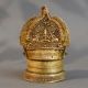 Indian Traditional Handmade Brass South Indian Vintage Pooja Diya Lamp