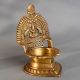 Handmade Brass Vintage South Indian Ganesha Pooja Diya